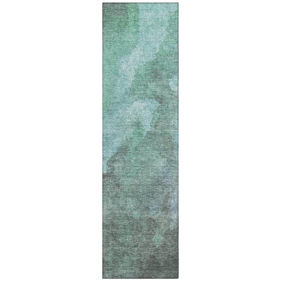 Dalyn Rugs Machine Washable Indoor/Outdoor Chantille Teal 2'3" x 7'6" Runner Rug