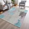 thumbnail image 1 of Addison Rugs Chantille Indoor/Outdoor Transitional Abstract Teal Machine Washable Rectangle Rug, 3' x 5', 1 of 8