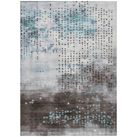 Dalyn Rugs Machine Washable Indoor/Outdoor Chantille Teal 3' x 5' Rug