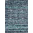 thumbnail image 1 of HomeRoots 622594 3 x 5 ft. Teal, Blue & Gray Striped Washable Transitional Indoor & Outdoor Rectangle Area Rug, 1 of 9