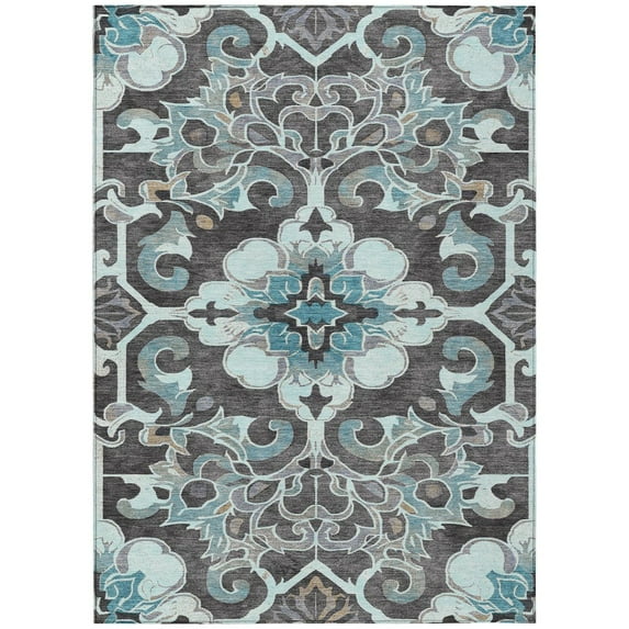 Dalyn Rugs Machine Washable Indoor/Outdoor Chantille Teal 3' x 5' Rug