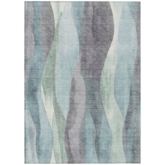 Dalyn Rugs Machine Washable Indoor/Outdoor Chantille Teal 3' x 5' Rug