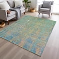thumbnail image 1 of Addison Rugs Chantille Indoor/Outdoor Transitional Abstract Teal Machine Washable Rectangle Rug, 3' x 5', 1 of 8