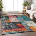 thumbnail image 1 of Addison Rugs Chantille Indoor/Outdoor Transitional Abstract Teal Machine Washable Rectangle Rug, 5' x 7'6", 1 of 8