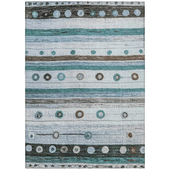 Dalyn Rugs Machine Washable Indoor/Outdoor Chantille Teal 5' x 7'6" Rug