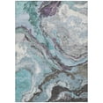 thumbnail image 1 of Dalyn Rugs Machine Washable Indoor/Outdoor Chantille Teal 5' x 7'6" Rug, 1 of 9