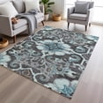 thumbnail image 1 of Addison Rugs Chantille Indoor/Outdoor Traditional Global Teal Machine Washable Rectangle Rug, 8' x 10', 1 of 8