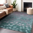 thumbnail image 1 of Addison Rugs Chantille Indoor/Outdoor Transitional Floral Teal Machine Washable Rectangle Rug, 8' x 10', 1 of 8