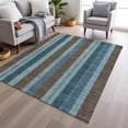 thumbnail image 1 of Addison Rugs Chantille Indoor/Outdoor Transitional Stripes Teal Machine Washable Rectangle Rug, 8' x 10', 1 of 8