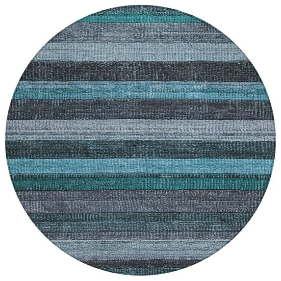 Dalyn Rugs Machine Washable Indoor/Outdoor Chantille Teal 8' x 8' Round Rug