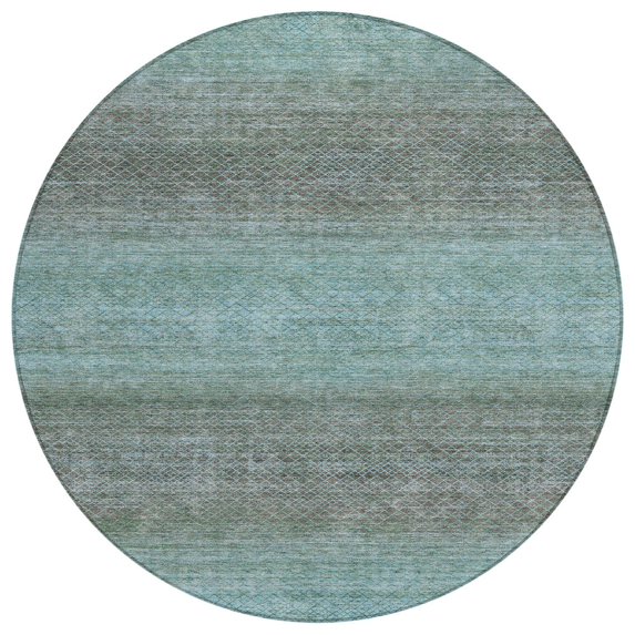 Dalyn Rugs Machine Washable Indoor/Outdoor Chantille Teal 8' x 8' Round Rug