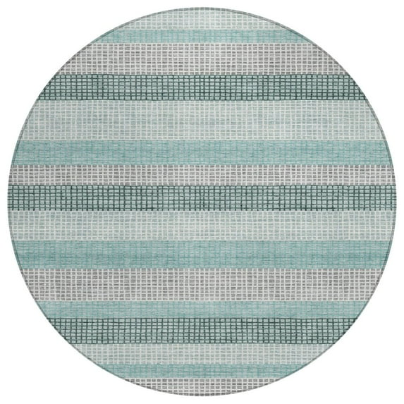 Dalyn Rugs Machine Washable Indoor/Outdoor Chantille Teal 8' x 8' Round Rug