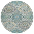 thumbnail image 1 of Dalyn Rugs Machine Washable Indoor/Outdoor Chantille Teal 8' x 8' Round Rug, 1 of 7