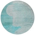 thumbnail image 1 of Dalyn Rugs Machine Washable Indoor/Outdoor Chantille Teal 8' x 8' Round Rug, 1 of 7