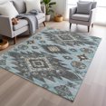 thumbnail image 1 of Addison Rugs Chantille Indoor/Outdoor Transitional Tribal Teal Machine Washable Rectangle Rug, 9' x 12', 1 of 8