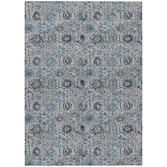 Dalyn Rugs Machine Washable Indoor/Outdoor Chantille Teal 9' x 12' Rug