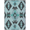 thumbnail image 1 of Dalyn Rugs Machine Washable Indoor/Outdoor Chantille Teal 9' x 12' Rug, 1 of 9