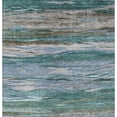 thumbnail image 1 of HomeRoots 626336 9 x 12 ft. Teal Blue Khaki & Taupe Abstract Washable Transitional Indoor & Outdoor Rectangle Area Rug, 1 of 9
