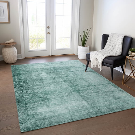 Addison Rugs Chantille Indoor/Outdoor Transitional Modern Teal Machine Washable Rectangle Rug, 9' x 12'