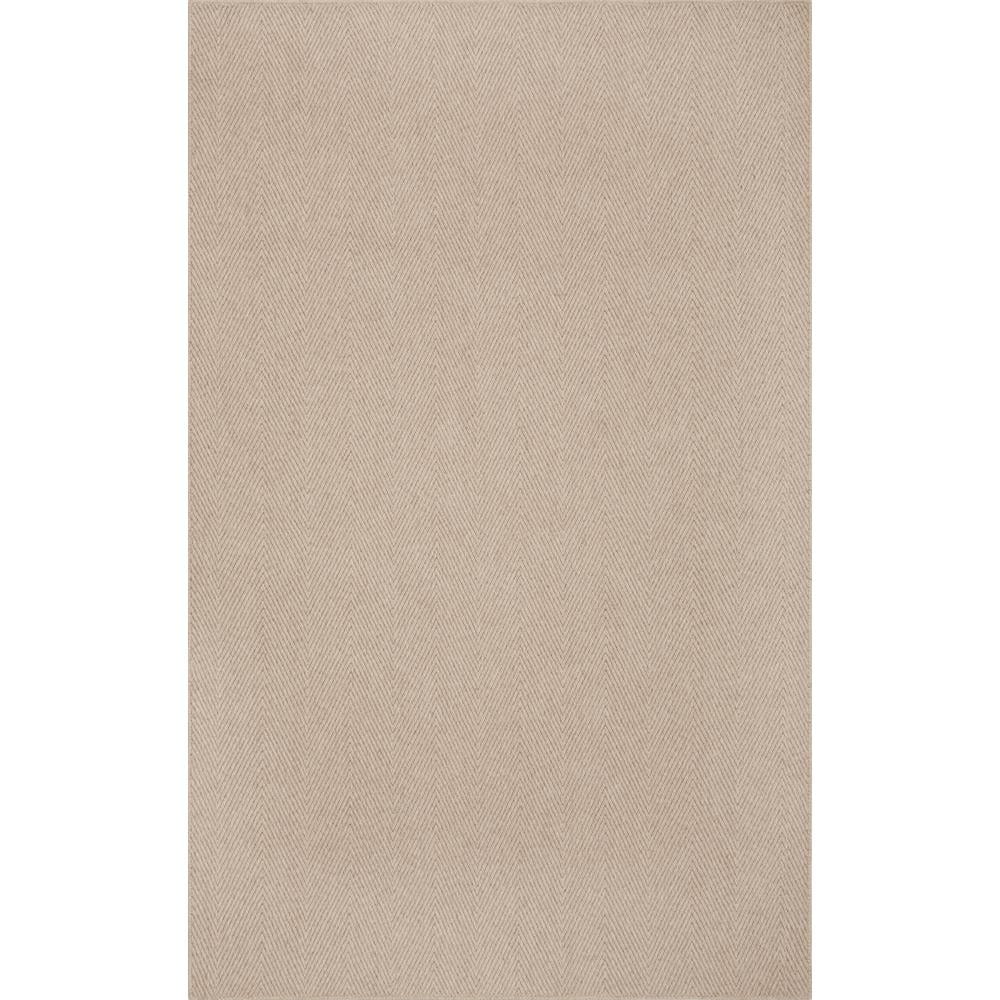 Handwoven Herringbone Linen & Wool 5' x 8' Area Rug