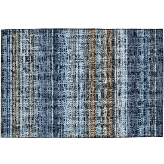 Dalyn Rugs Portico PO2 Navy Indoor/Outdoor, Luxury Washable, Bedroom, Living Room, Dining Room, Kitchen, Patio Rug, 1'8" x 2'6", Navy