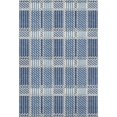 thumbnail image 1 of HomeRoots 678737 3 x 5 ft. Navy Blue, Ivory & Gray Plaid Washable Machine Made Rectangle Area Rug with UV Protection, 1 of 9
