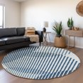 thumbnail image 1 of Addison Rugs Mayfield Premium Machine Washable Transitional Circles Blue Round Rug, 8' x 8', 1 of 5