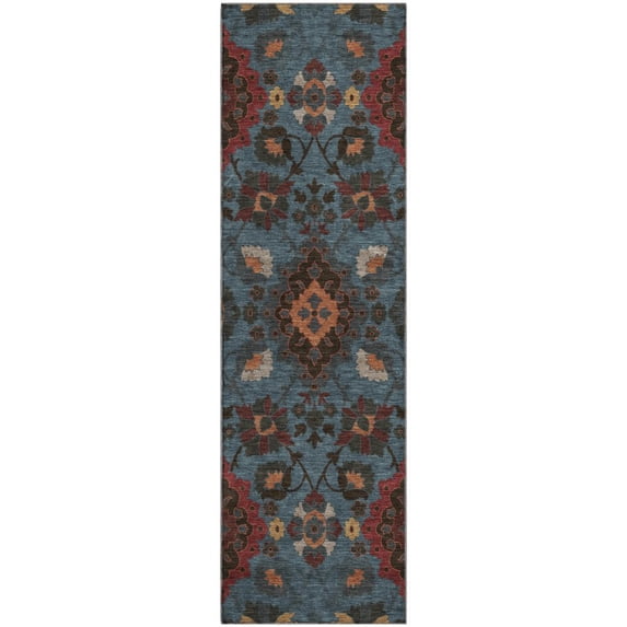 Dalyn Rugs Premium Machine Washable Mayfield AMF1002 Denim 2'3" x 7'6" Runner Rug