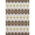 thumbnail image 1 of HomeRoots 679044 5 x 8 ft. Brown, Beige & Gold Geometric Transitional Washable Machine Made Rectangle Area Rug with UV Protection, 1 of 7