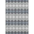 thumbnail image 1 of HomeRoots 679062 5 x 8 ft. Gray, Ivory & Silver Geometric Washable Machine Made Rectangle Area Rug with UV Protection, 1 of 7