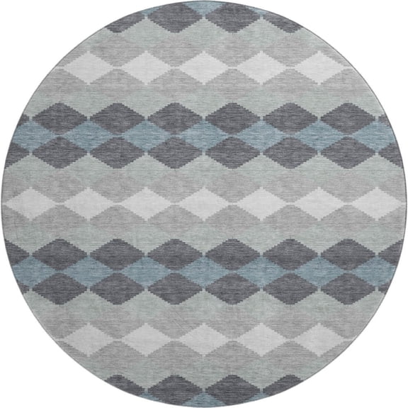 Dalyn Rugs Premium Machine Washable Mayfield AMF1007 Gray 8' x 8' Round Rug