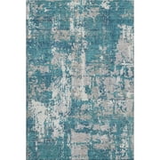 Addison Rugs Mayfield Premium Machine Washable Transitional Abstract Teal Rectangle Rug, 8' x 10'