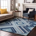 thumbnail image 1 of Addison Rugs Mayfield Premium Machine Washable Transitional Tribal Navy Rectangle Rug, 9' x 12', 1 of 6