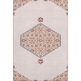 thumbnail image 1 of HomeRoots 679386 5 x 8 ft. Pink Burgundy & Gray Oriental Washable Machine Made Rectangle Area Rug with UV Protection, 1 of 9