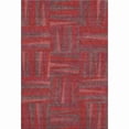 thumbnail image 1 of HomeRoots 679457 3 x 5 ft. Red & Burgundy Geometric Washable Machine Made Rectangle Area Rug with UV Protection, 1 of 9