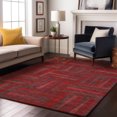 thumbnail image 1 of Addison Rugs Mayfield Premium Machine Washable Transitional Squares Red Rectangle Rug, 8' x 10', 1 of 6