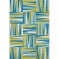 thumbnail image 1 of HomeRoots 679467 9 x 12 ft. Teal, Green & Ivory Geometric Washable Machine Made Rectangle Area Rug with UV Protection, 1 of 9