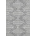 thumbnail image 1 of HomeRoots 679736 8 x 10 ft. Gray & Ivory Geometric Transitional Washable Machine Made Rectangle Area Rug with UV Protection, 1 of 9