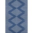 thumbnail image 1 of HomeRoots 679761 9 x 12 ft. Navy Blue & Ivory Geometric Transitional Washable Machine Made Rectangle Area Rug with UV Protection, 1 of 9