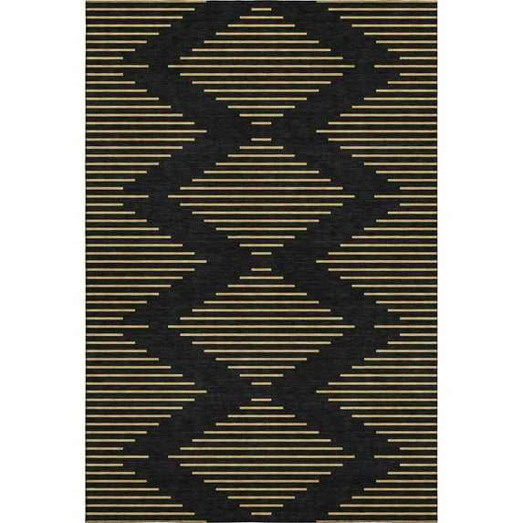 Dalyn Rugs Premium Machine Washable Mayfield AMF1017 Black 5' x 7'6" Rug