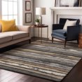 thumbnail image 1 of Addison Rugs Mayfield Premium Machine Washable Transitional Stripes Charcoal Rectangle Rug, 10' x 14', 1 of 6