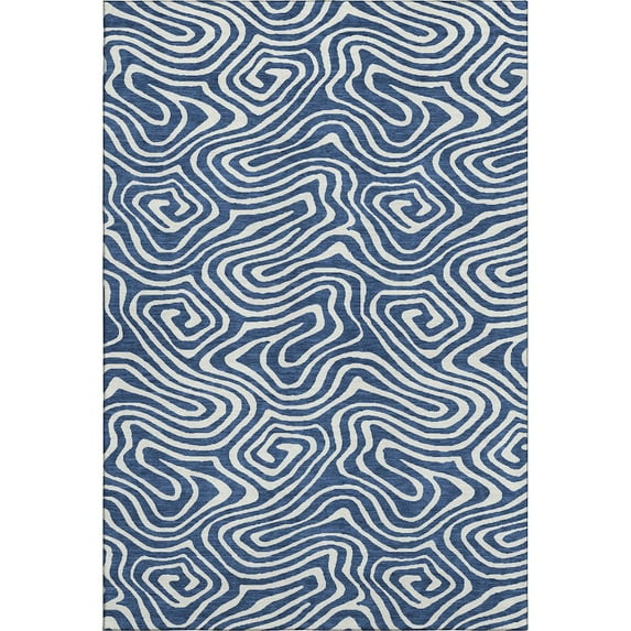 Dalyn Rugs Premium Machine Washable Mayfield AMF1020 Navy 5' x 7'6" Rug