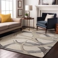 thumbnail image 1 of Addison Rugs Mayfield Premium Machine Washable Transitional Circles Ivory Rectangle Rug, 5' x 7'6", 1 of 6