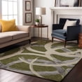 thumbnail image 1 of Addison Rugs Mayfield Premium Machine Washable Transitional Circles Olive Rectangle Rug, 9' x 12', 1 of 6