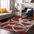 thumbnail image 1 of Addison Rugs Mayfield Premium Machine Washable Transitional Circles Red Rectangle Rug, 8' x 10', 1 of 6