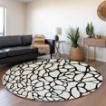 thumbnail image 1 of Addison Rugs Mayfield Premium Machine Washable Transitional Geometric Ivory Round Rug, 8' x 8', 1 of 5