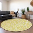 thumbnail image 1 of Addison Rugs Mayfield Premium Machine Washable Transitional Geometric Yellow Round Rug, 8' x 8', 1 of 5