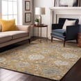 thumbnail image 1 of Addison Rugs Mayfield Premium Machine Washable Traditional Damask Gold Rectangle Rug, 5' x 7'6", 1 of 6