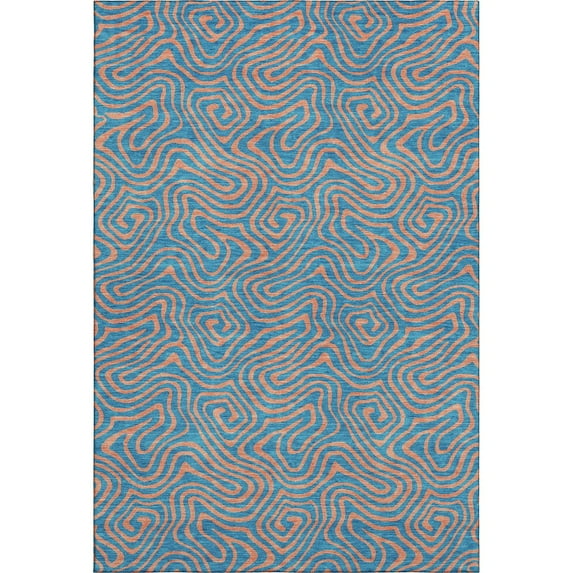 Dalyn Rugs Premium Machine Washable Mayfield AMF1031 Teal 3' x 5' Rug