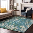 thumbnail image 1 of Addison Rugs Mayfield Premium Machine Washable Transitional Swirls Teal Rectangle Rug, 9' x 12', 1 of 6